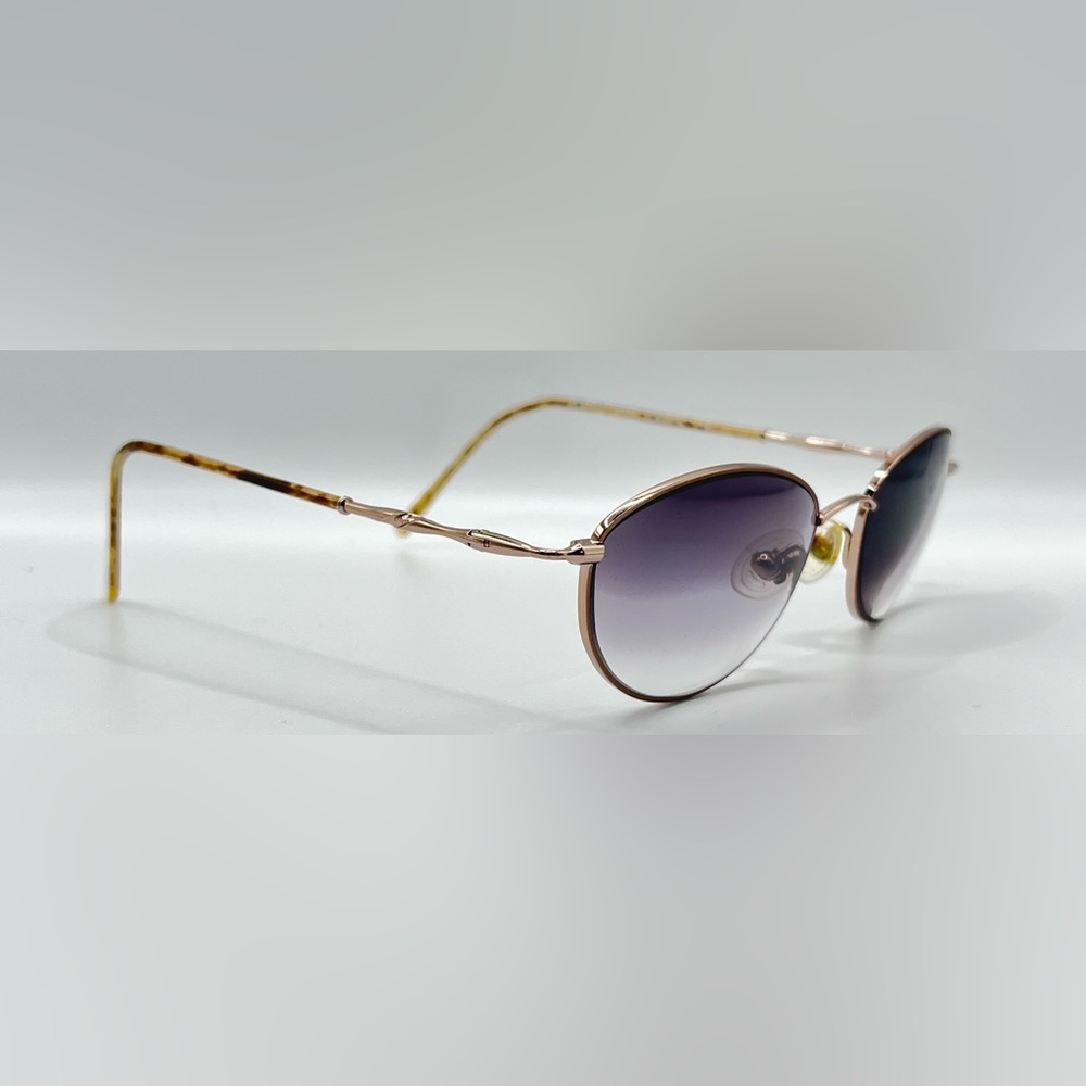 Vintage Fratelli Lozza ME-21 Bronze Oval Sunglasses Frames Only